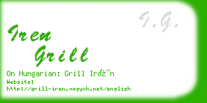 iren grill business card